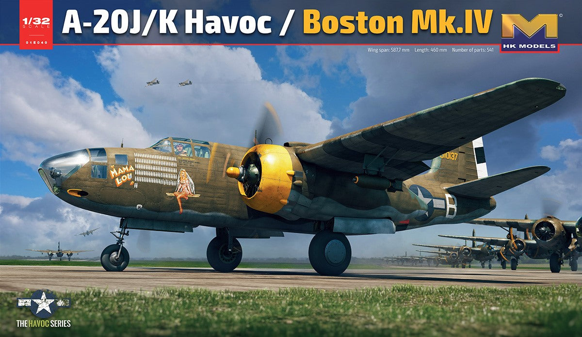 1/35 A-20J/K HAVOC/BOSTON Mk.IV with Full Interior & Metal landing Gears by Hong Kong Model