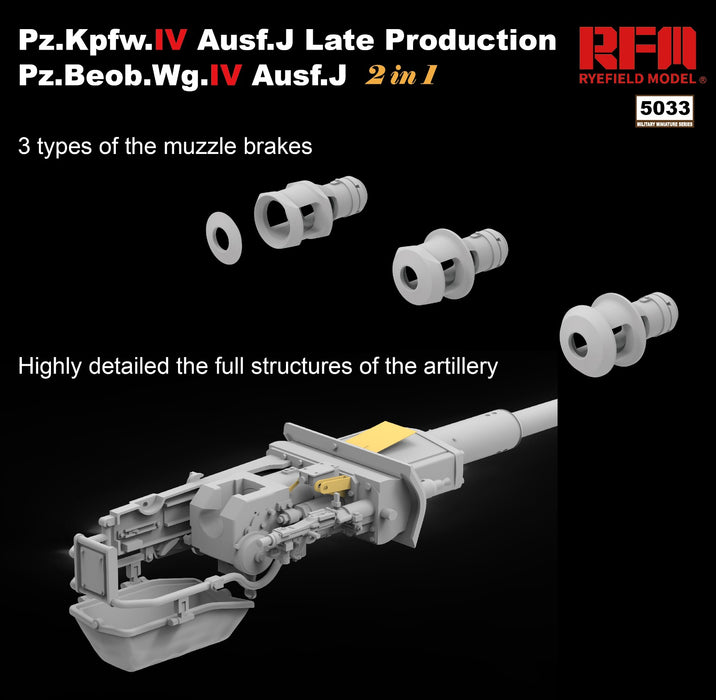 1/35 PZ.KPFW.IV AUSF.J LATE PRODUCTION /PZ.BEOB.WG.IV AUSF.J 2 IN 1 W/WORKABLE TRACK LINKS