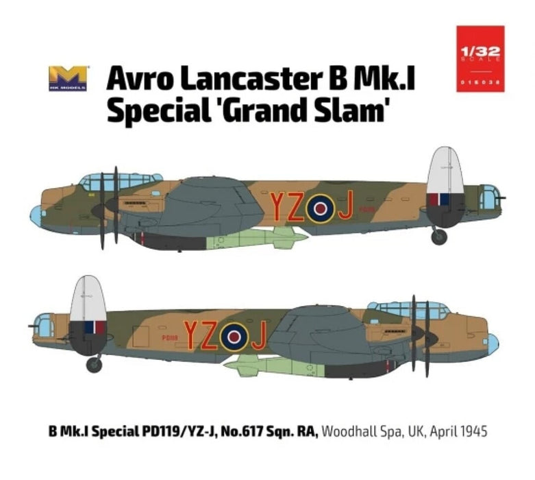 1/32 AVRO Lancaster B Mk.I with Grand Slam Bomb model kit by Hong Kong Model