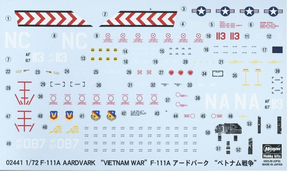 1/72 F-111A AARDVARK “Vietnam War” HASEGAWA 02441 — Legends Toys & Hobbies