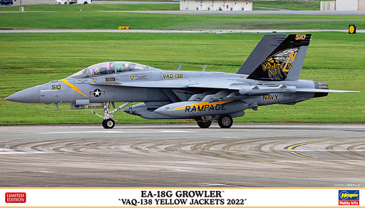 Hasegawa 1/72 US Navy EA-18G Growler VAQ-138 Yellow Jackets 2022 Plastic Model