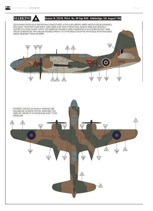 1/48 A-20/DB-7B Boston III w/ Metal Landing Gears by Hong Kong Models