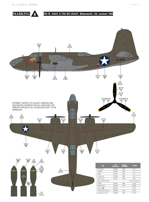 1/48 A-20/DB-7B Boston III w/ Metal Landing Gears by Hong Kong Models