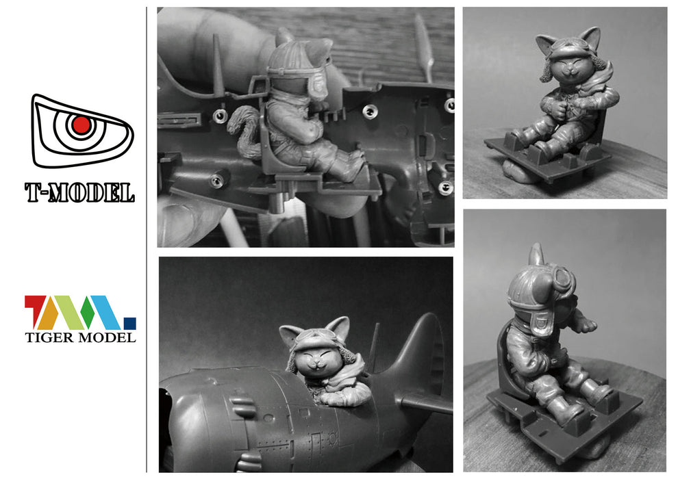 QT CURTISS P-40 WARHAWK AND PILOT (PUPPY PILOT) & QT NAKAJIMA KI84 FIGHTER AND PILOT (KITTY PILOT) TIGER MODEL TT001 & TT002