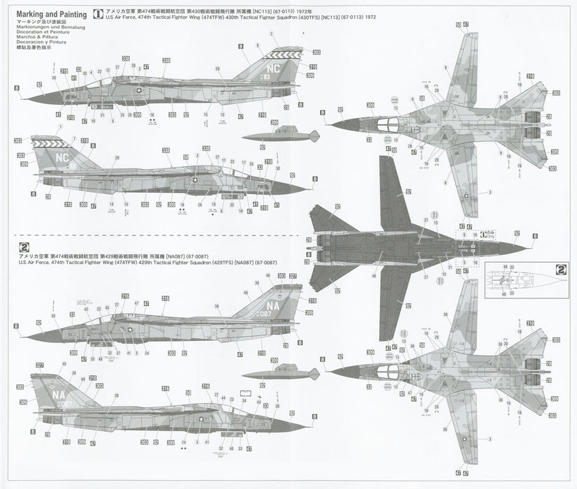 1/72  F-111A AARDVARK “Vietnam War” HASEGAWA 02441