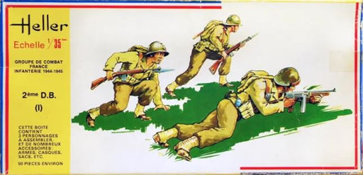 1/35 Heller Echelle French Infantry Battle Group 2eme D.B. ( I ) #119 Combat Group France 1944/1945