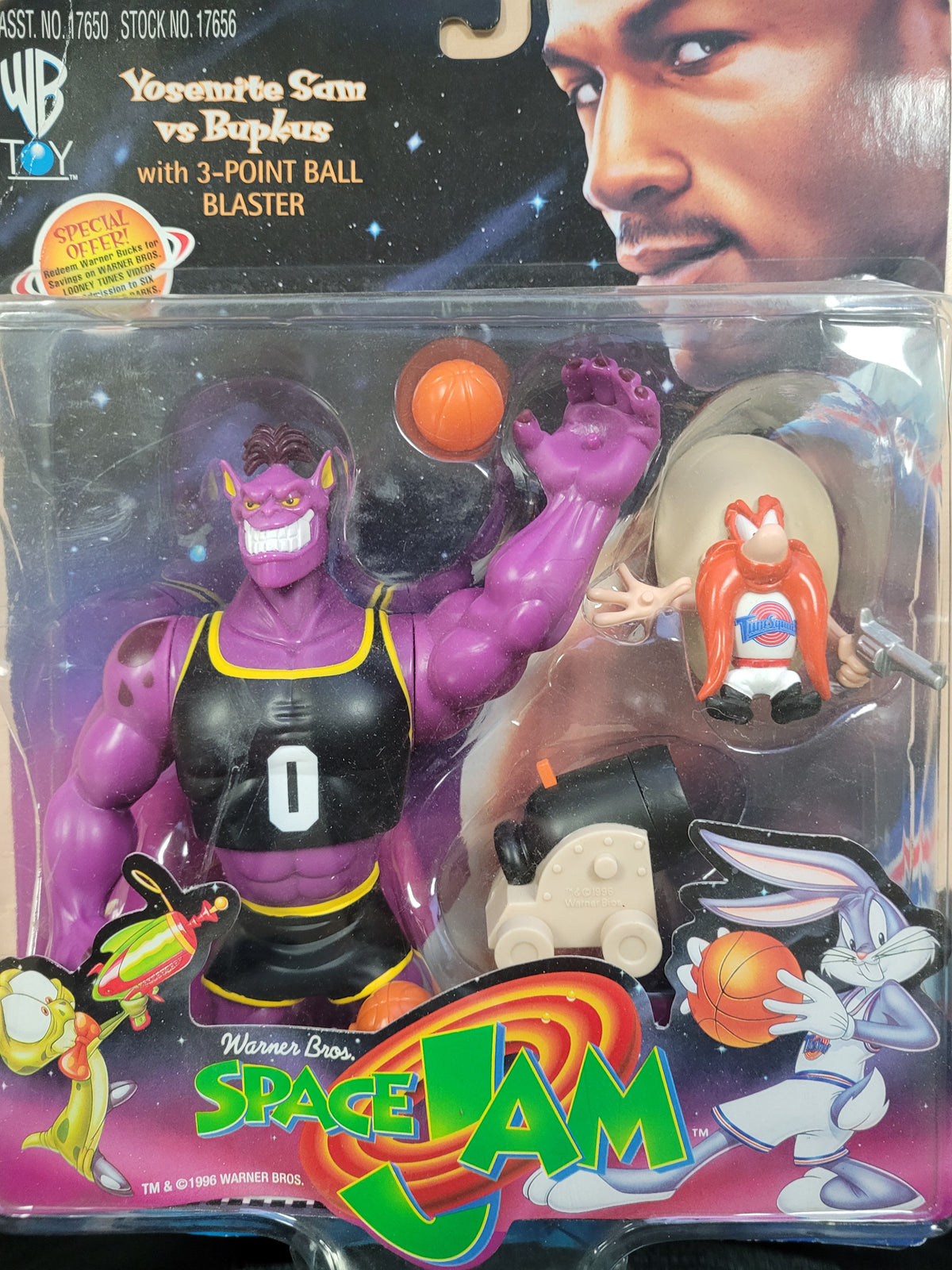 1996 Warner Bros Space Jam Yosemite Sam Vs Bupkus Figure Set WB Playma