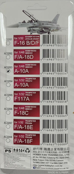1/48 A-10A HAVE COATING CANOPY FOR HB80323 by AFV CLUB AC32003