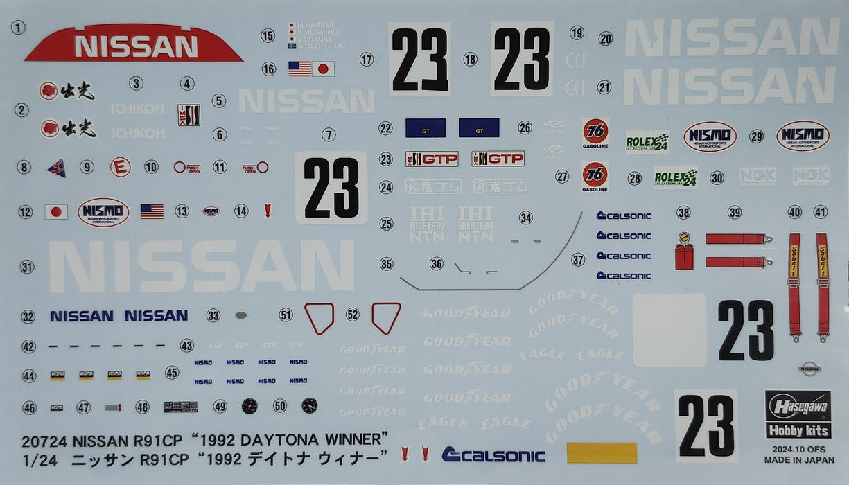 1/24 Nissan R91CP 1992 Daytona Winner by HASEGAWA 20724