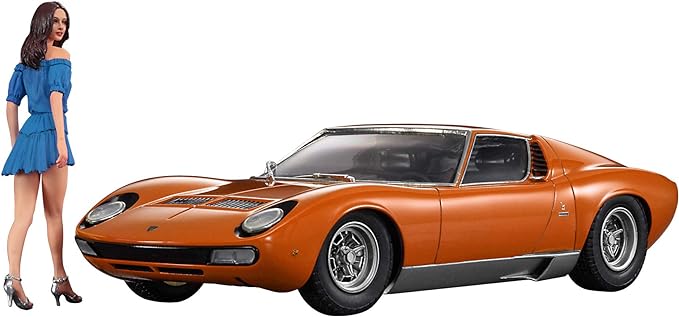 Hasegawa Lamborghini Miura P400 SV W/italian Girls Figure 1/24 Scale Kit HAS-20423