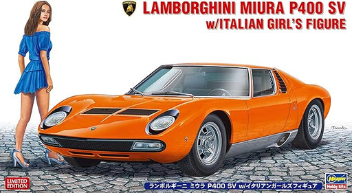 Hasegawa Lamborghini Miura P400 SV W/italian Girls Figure 1/24 Scale Kit HAS-20423