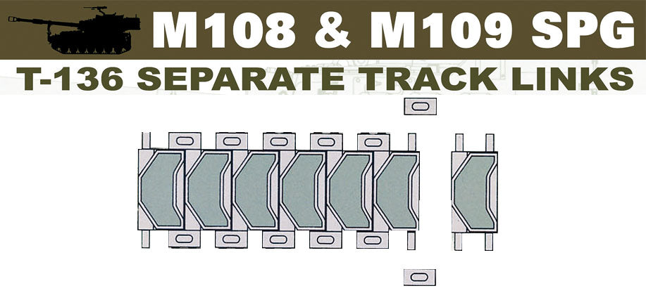 1/35 M108 & M109 TRACK LINKS & END CONNECTORS by AFV CLUB AF35S23