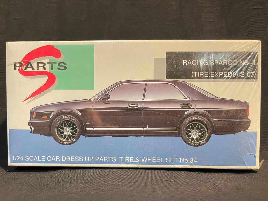 1/24 RACING SPARCO NS-II WHEELS AND TIRES BY AOSHIMA