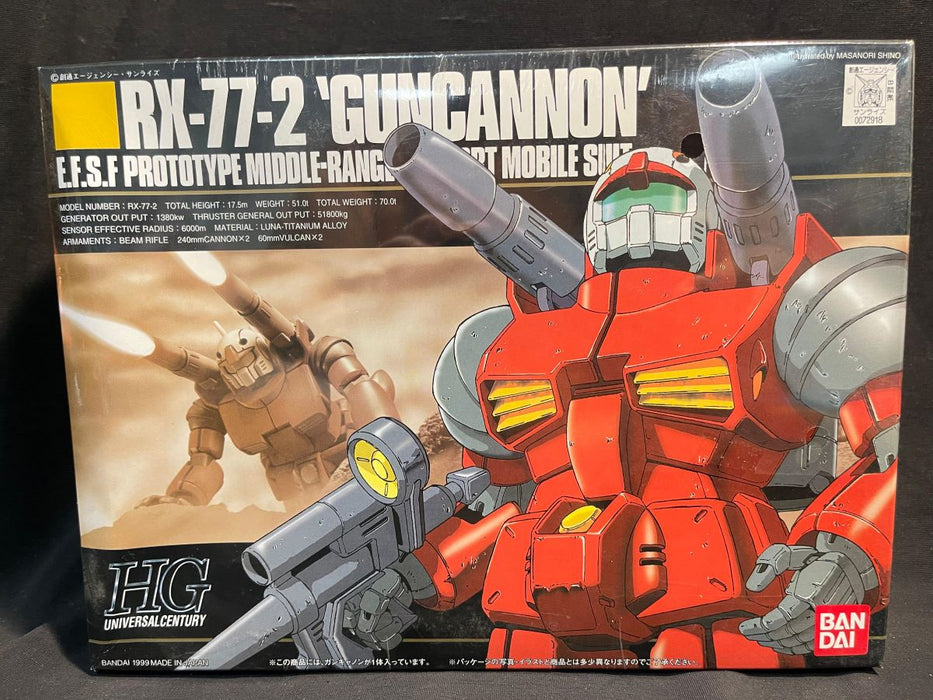1/144 RX-77-2 "GUNCANNON" E.F.S.F Prototype Middle-Range Support Mobile Suit HG Universal Century 001