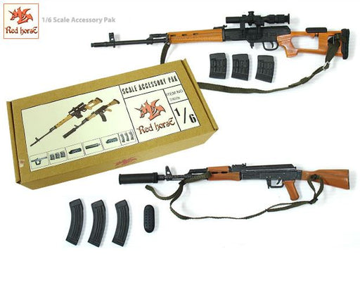Red Horse - 1/6 Scale Military Accessory Pack - SVD & AK-4711 (Diecast) RHS-78008