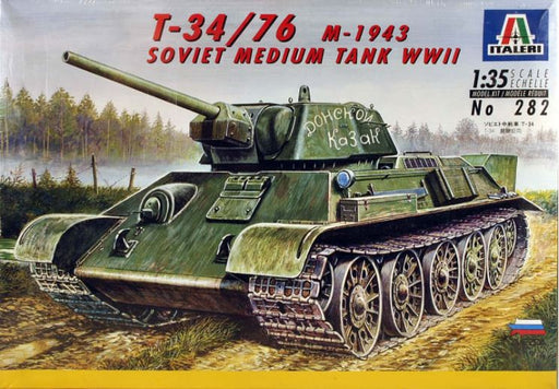 1995 Italeri Model Kit #282 T-34/76 M-1943 Soviet Medium Tank WWII 1:35 NISB