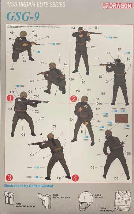 1/35 Urban Elite Series GSG-9 ( 4 Figures ) By Dragon #6505