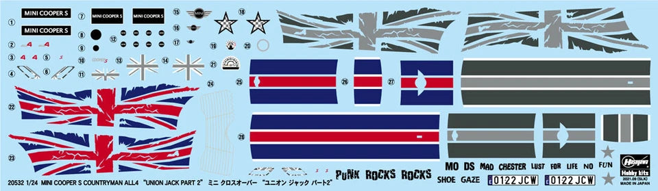 1/24 Mini Cooper S Countryman All 4 Union Jack Hasegawa 20532