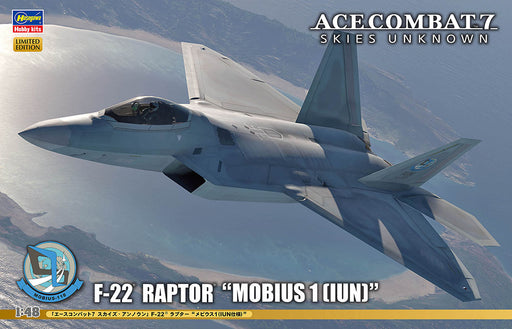 1/48 F-22 Raptor "Mobius 1 [IUN]" Ace Combat Skies Unknown Scale Model Kit