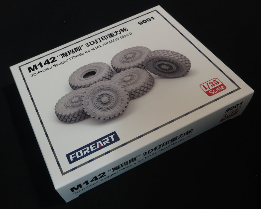 ForeArt FOR-9001 1/35 3D Print M142 HIMARS weighted Tires x 6 pieces