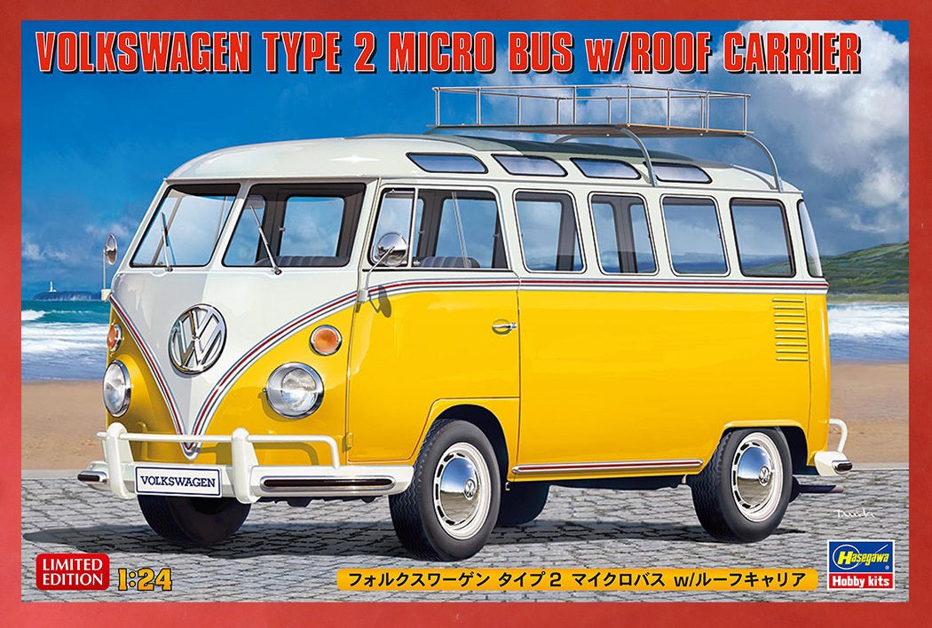 Hasegawa 20689 1/24 Volkswagen Type 2 Micro Bus with Roof Luggage Rack