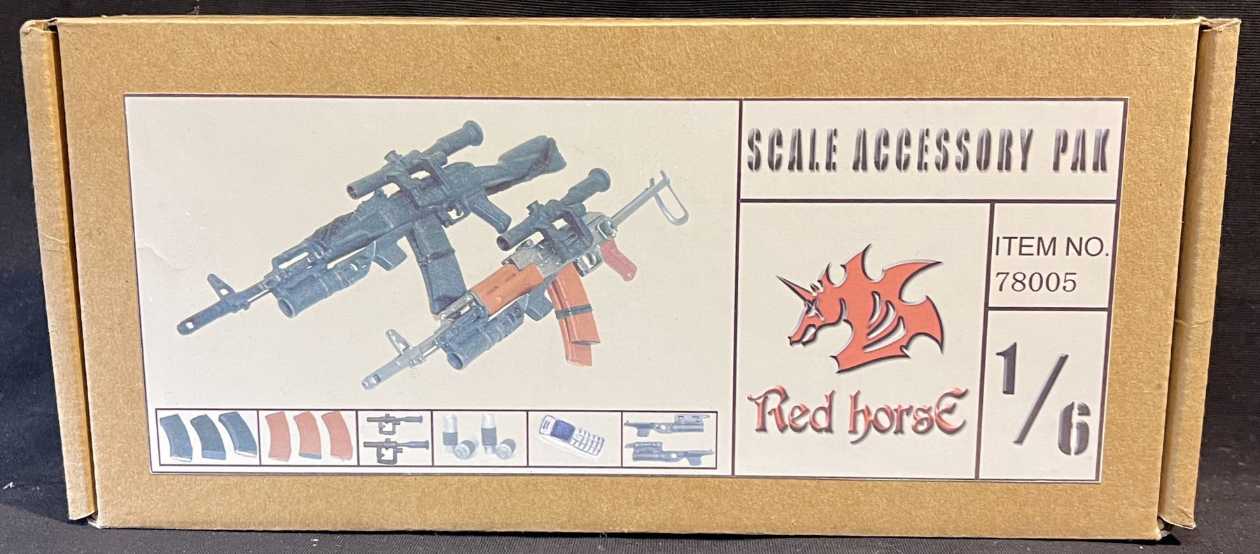 Red Horse - 1/6 Scale Military Accessory Pack - Modern AK74 (AKMS) with Folding Stock Set of 2 (Diecast) RHS-78005