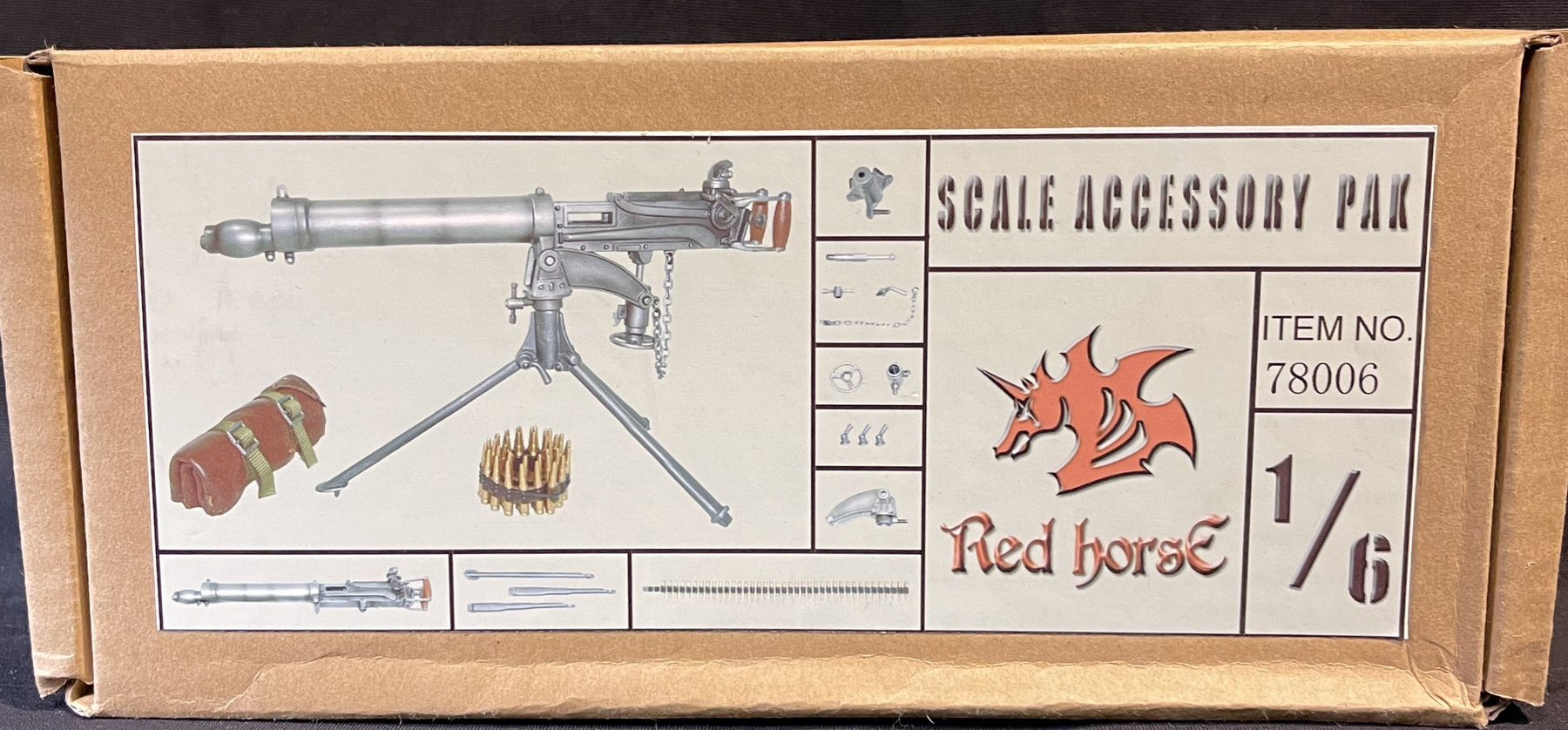 Red Horse - 1/6 Scale Military Accessory Pack - WWII Vickers Mark 1 Machine Gun (Plastic) RHS-78006