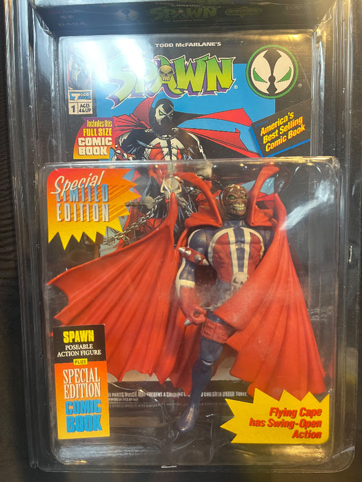 Todd McFarlane's SPAWN Poseable Action Figure with Comic Book and VHS Tape