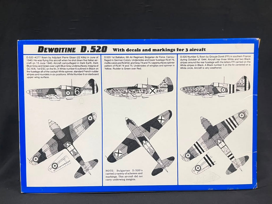1/48 Dewoitine D. 520 By LTD Models 9801