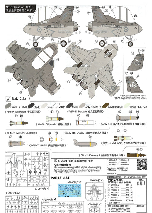 AFQ009 QEA-18G Growler with removable stores by AFV Club