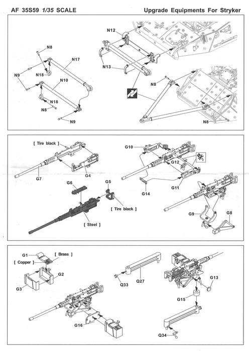 1/35 UPGRADE EQUIPMENTS FOR "STRYKER" SERIES by AFV CLUB AF35S59