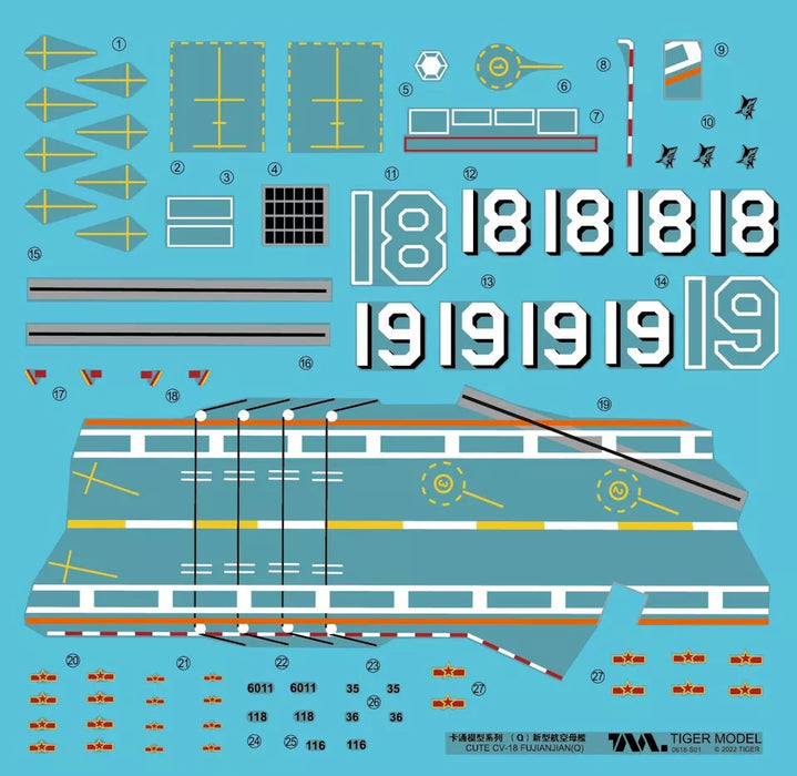 Tiger Model TM618 Cute Ship Fujian CV-18 Type 003 Aircraft carrier