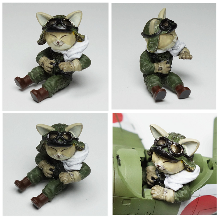QT CURTISS P-40 WARHAWK AND PILOT (PUPPY PILOT) & QT NAKAJIMA KI84 FIGHTER AND PILOT (KITTY PILOT) TIGER MODEL TT001 & TT002