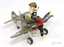 QT CURTISS P-40 WARHAWK AND PILOT (PUPPY PILOT) & QT NAKAJIMA KI84 FIGHTER AND PILOT (KITTY PILOT) TIGER MODEL TT001 & TT002