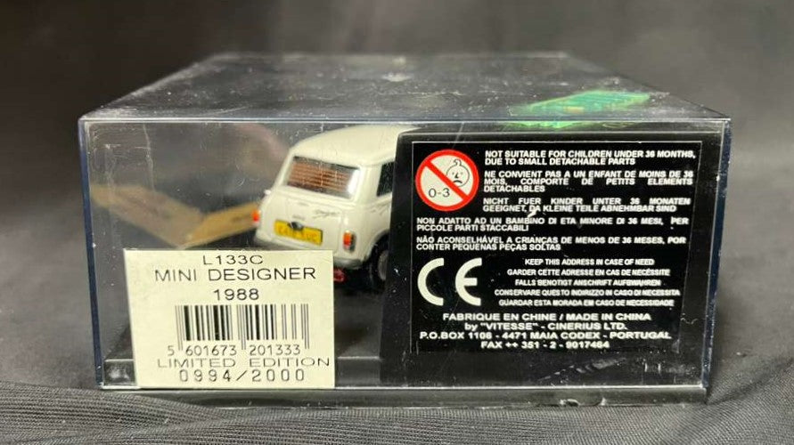 1/43 Vitesse L133C Mini Designer 1988 White Limited Edition 0998/2000
