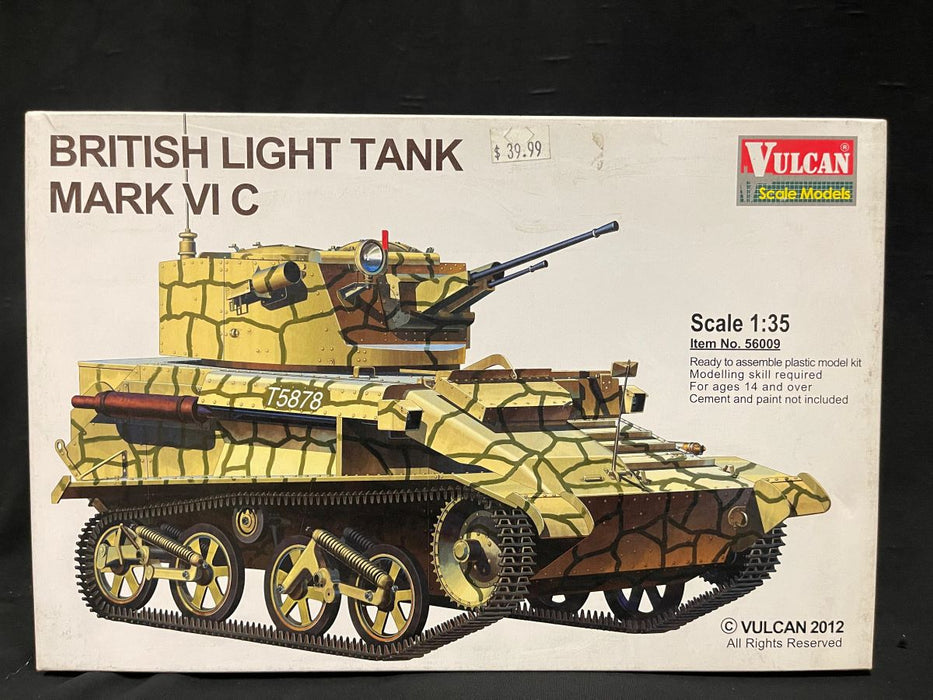 1/35 BRITISH LIGHT TANK MARK VI C VULCAN No. 56009