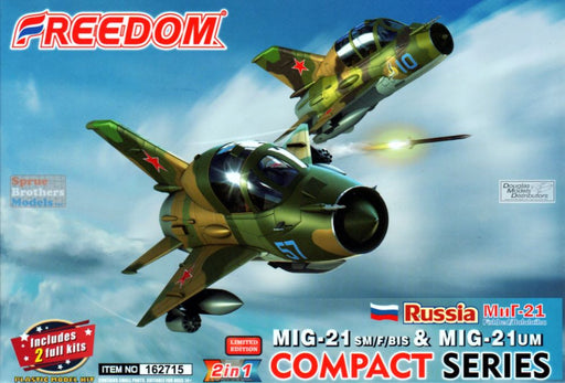 COMPACT SERIES - Russian MIG-21 SM/F/bis and MIG-21UM. (2 KITS) - Freedom FRE-162715