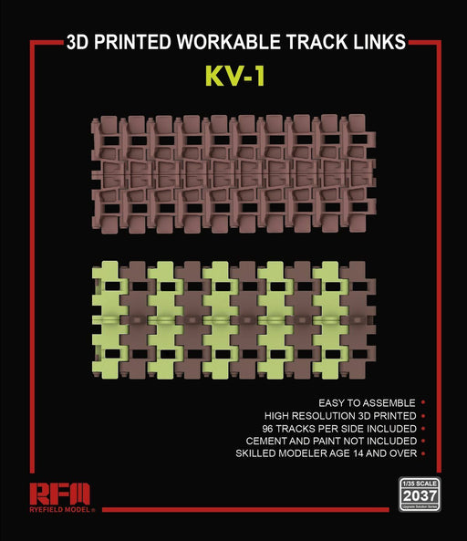 1/35 3D PRINTED WORKABLE TRACKS FOR KV-1 RM2037