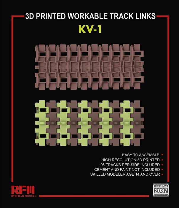 1/35 3D PRINTED WORKABLE TRACKS FOR KV-1 RM2037