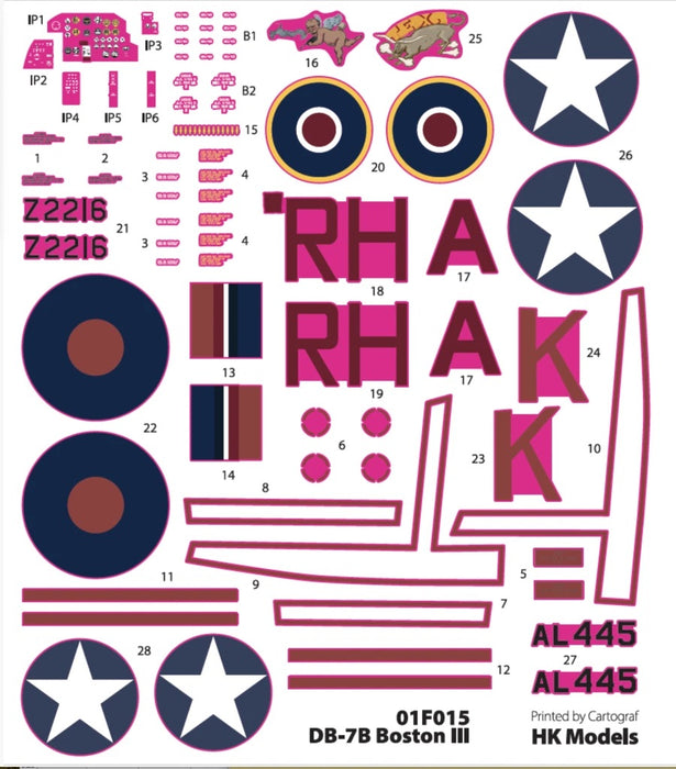 1/48 A-20/DB-7B Boston III w/ Metal Landing Gears by Hong Kong Models