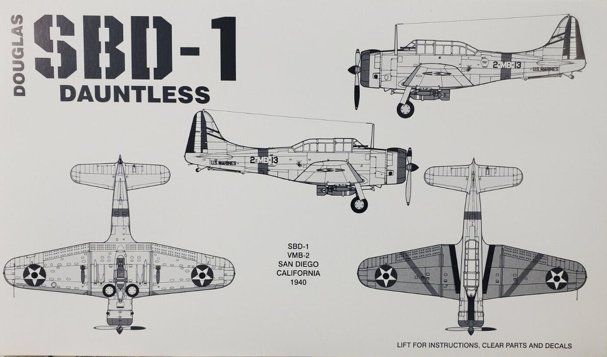 Accurate Miniatures SBD-1 Dauntless 1:48 Scale Plastic Model Kit