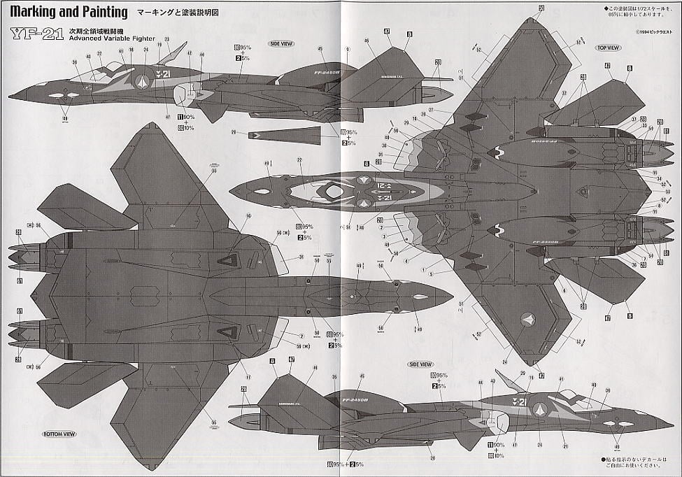 Hasegawa MC11 “MACROSS PLUS” 1/72 YF-21