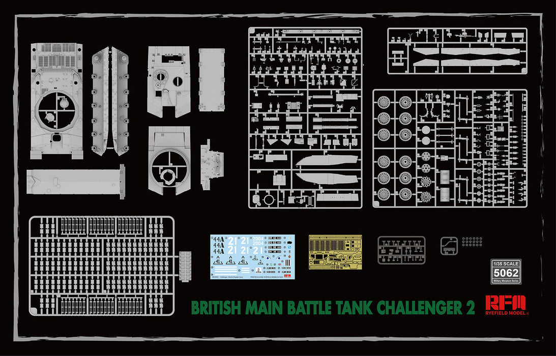 RyeField RM5039 1/35 BRITISH Main Battle Tank CHALLENGER 2  with Movable Tracks