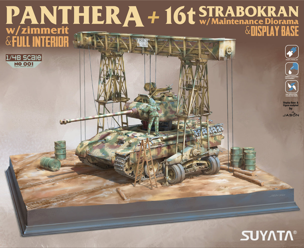 1/48 PANTHER A & 16t ATRABOKRAN w/ Diorama Base & Accessories Set by SUYATA