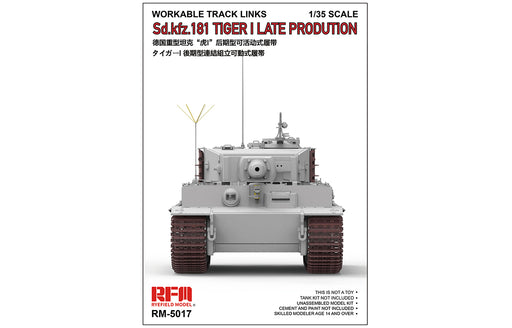 1/35 WORKABLE TRACK LINKS FOR TIGER I LATE RYEFIELD MODEL 5017