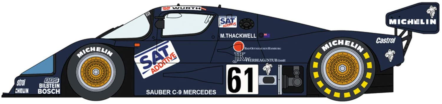 Hasegawa Mercedes C9 1987 1/24 - Kit Modélisme Voiture Course Groupe C - 79 Pièces