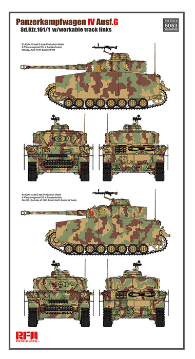 1/35 Rye Field Model Panzerkampfwagen IV Ausf.G Sd.Kfz.161/1 with Workable Track Links