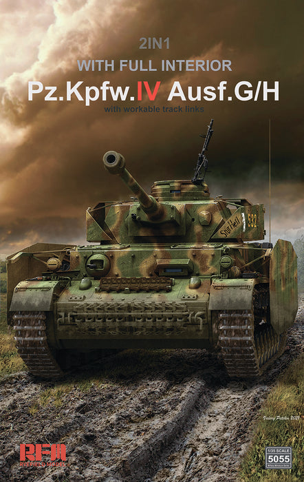 1/35 Pz.kpfw.IV Ausf.G/H 2in1  with full interior and individual track links by RyeField Models