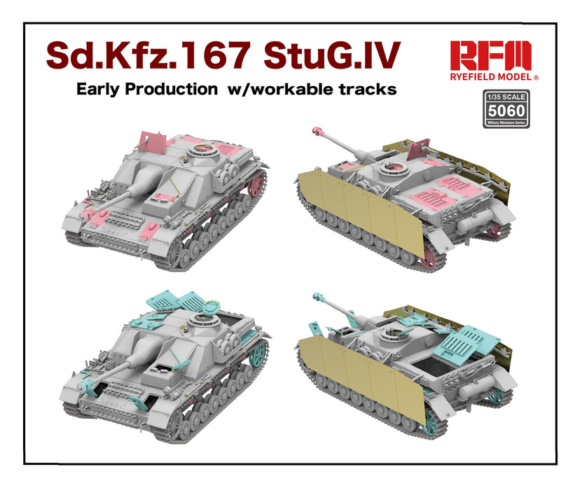 1/35 WWII StuG IV Early w/ Moveable Suspension and Tracks