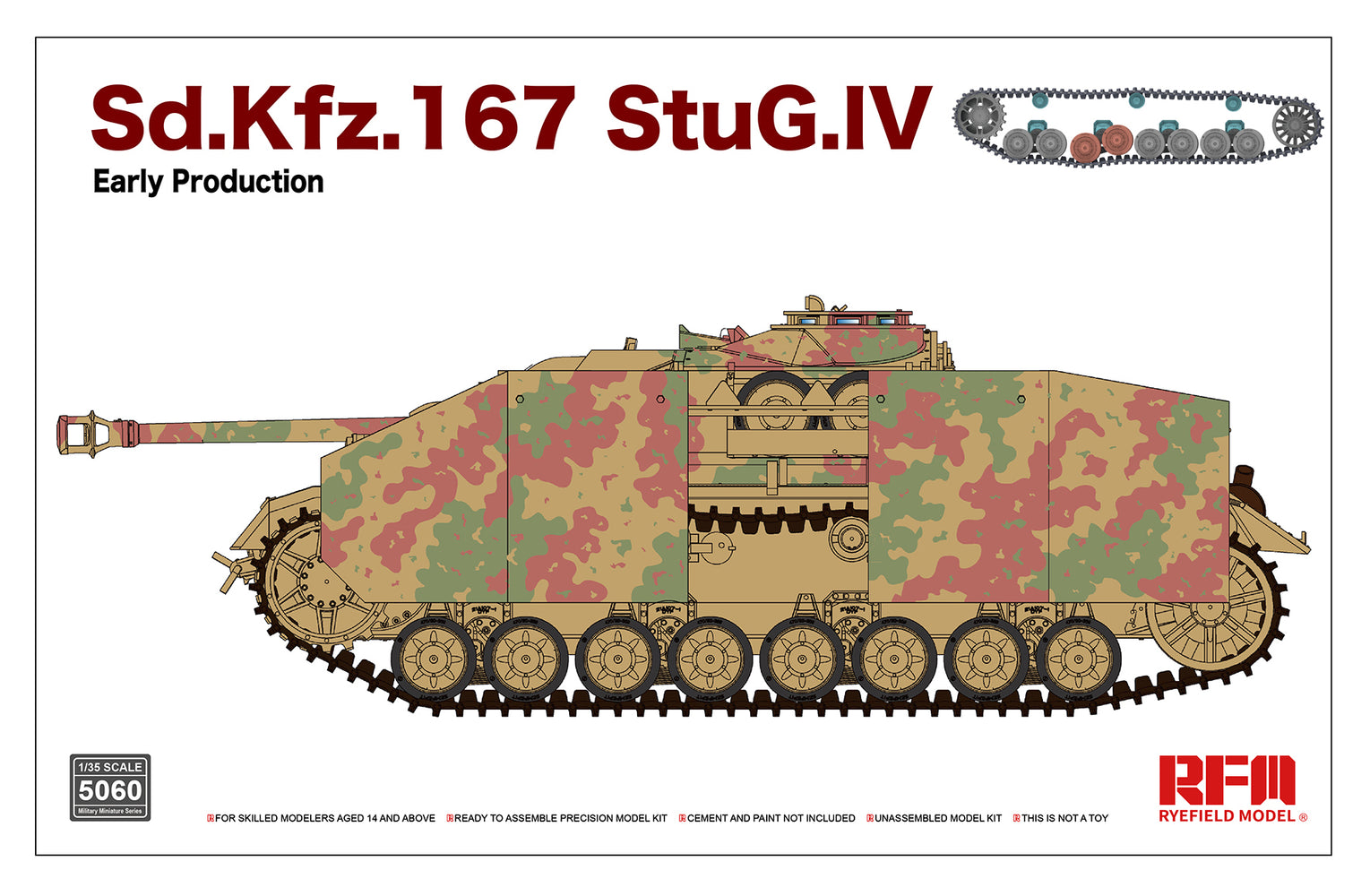 1/35 WWII StuG IV Early w/ Moveable Suspension and Tracks